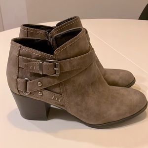 Taupe ankle booties